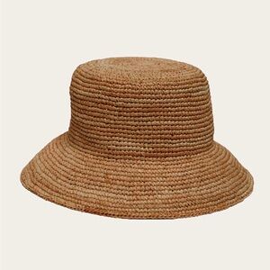 Cannes Straw Bucket Hat - Carmel Straw